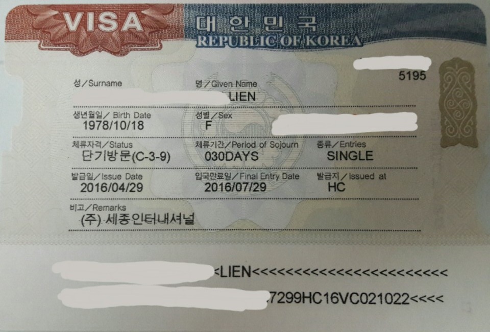 Hồ sơ cần thiết xin visa du lịch Hàn Quốc