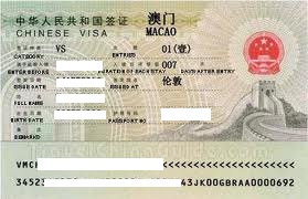 Hồ sơ xin visa Macau